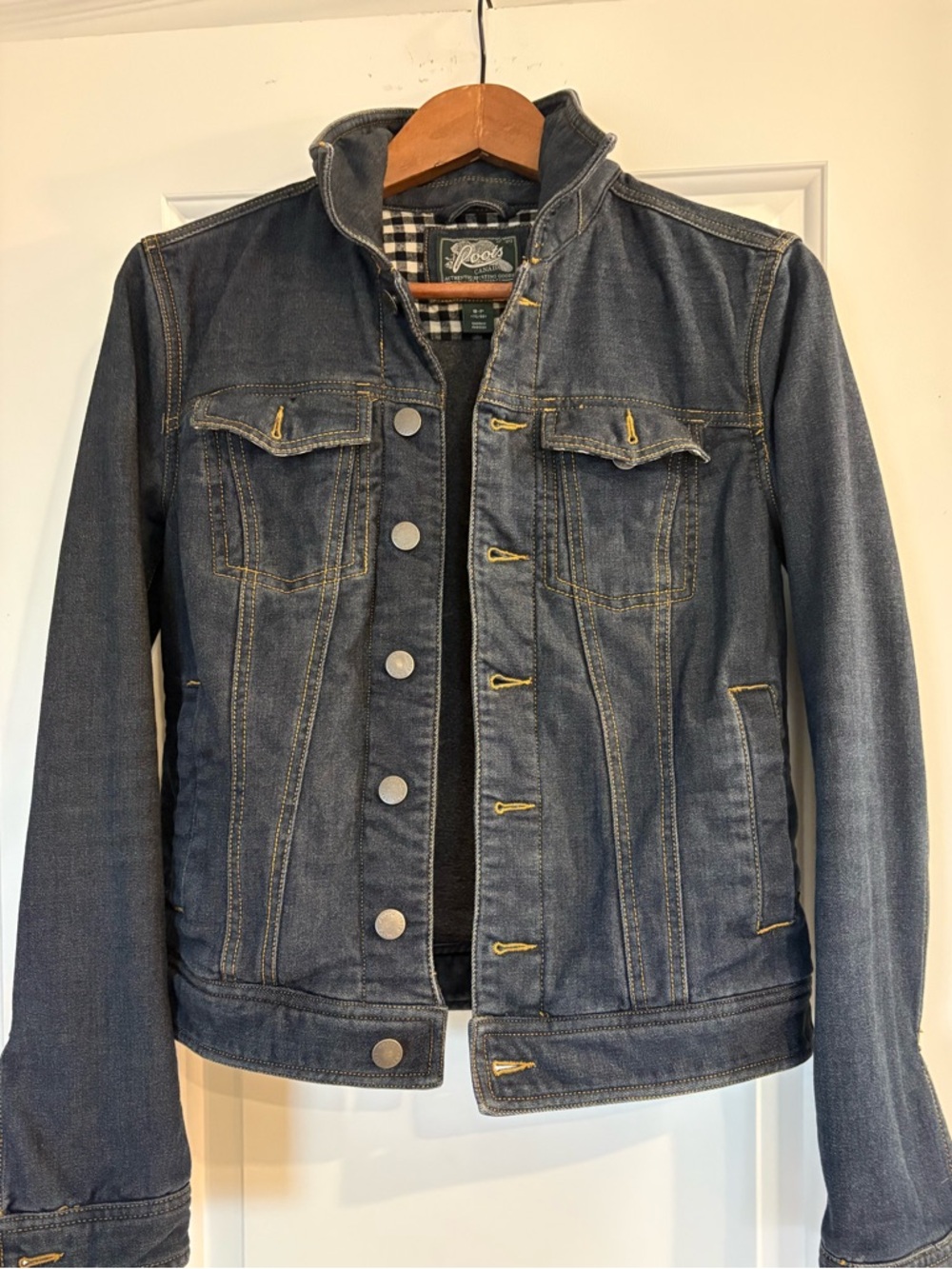 Roots Women’s Stretch Denim Jacket, Lined, Button Front, Size S - Picture 5 of 16